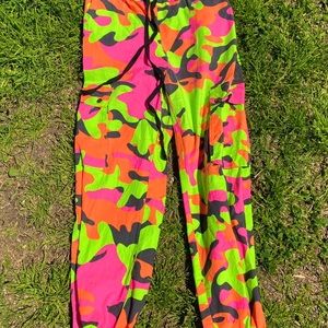 Multi colored camo joggers 😍😍